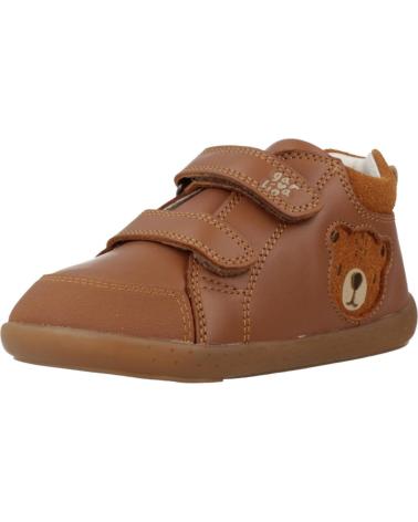 GARVALIN 251309G: SCARPE MARRONE SABBIA CON ORSETTO E DOPPIO VELCRO ARENA