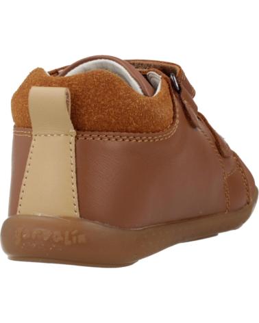 GARVALIN 251309G: SCARPE MARRONE SABBIA CON ORSETTO E DOPPIO VELCRO ARENA