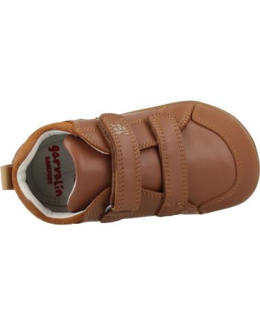 GARVALIN 251309G: SCARPE MARRONE SABBIA CON ORSETTO E DOPPIO VELCRO ARENA
