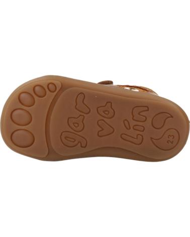 GARVALIN 251309G: SCARPE MARRONE SABBIA CON ORSETTO E DOPPIO VELCRO ARENA