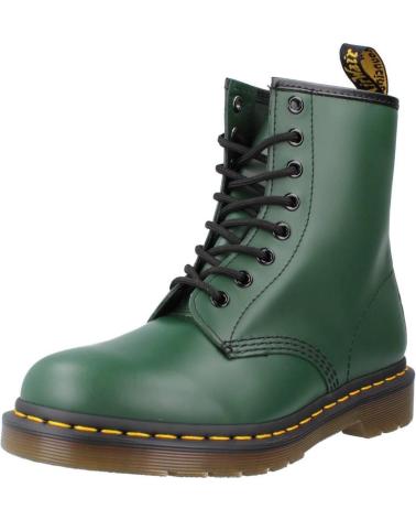 DR. MARTENS 1460: STIVALETTI CLASSICI IN PELLE VERDE GREEN