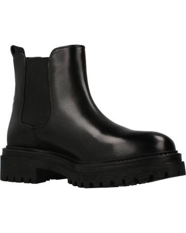 GEOX D IRIDEA B: STIVALETTI NERI IN PELLE CON SUOLA TRASPIRANTE C9999