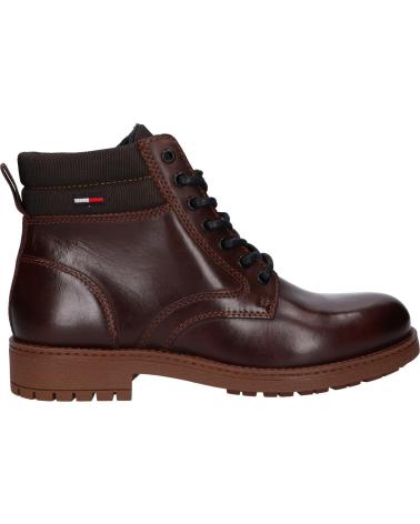 Stivaletti per Uomo TOMMY HILFIGER EM0EM01057 SHORT LACE UP BOOT GT7 TRUFFLE BROWN