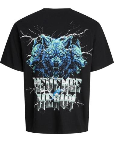 T-SHIRT JACK & JONES NOIR AVEC IMPRIMÉ GRAPHIQUE ET COL ROND NEGRO