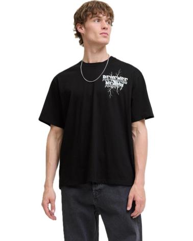 T-SHIRT JACK & JONES NOIR AVEC IMPRIMÉ GRAPHIQUE ET COL ROND NEGRO