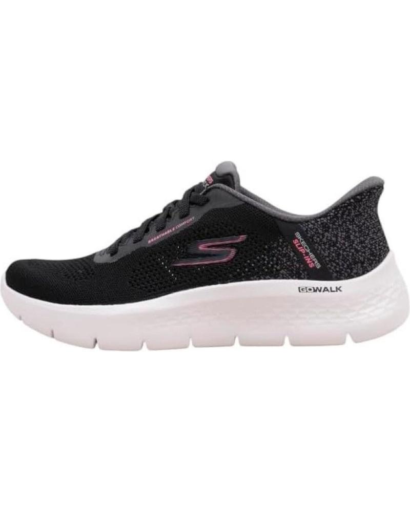 SKECHERS DEPORTIVO GO WALK FLEX SLIP-INS NEGRO