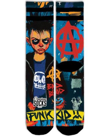 CALZE AMERICAN SOCKS 'PUNK KID' CON STAMPA GRAFICA BLU AZUL
