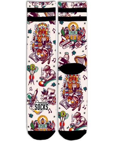 CALZINI AMERICAN SOCKS PUB WHITE TATTOO FLASH MULTICOLORE BLANCO