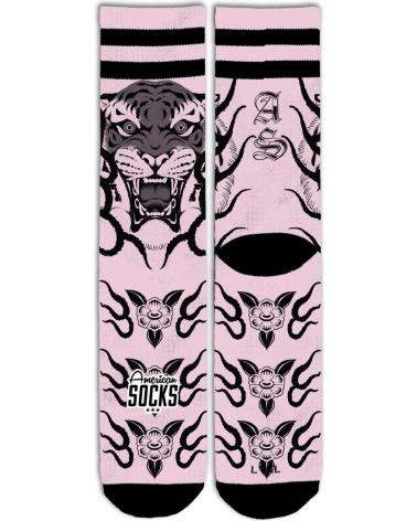 AMERICAN SOCKS KHAN SOCKEN ROSA MIT TIGER-DESIGN
