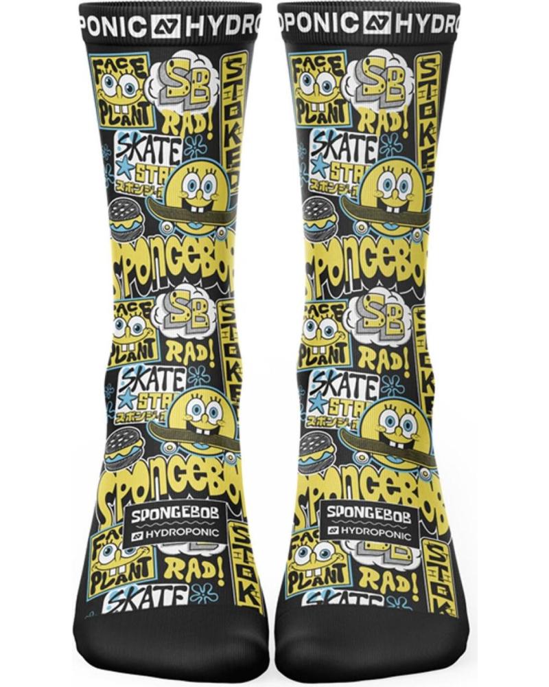 HYDROPONIC X SPONGEBOB FACES BLACK SOCKS