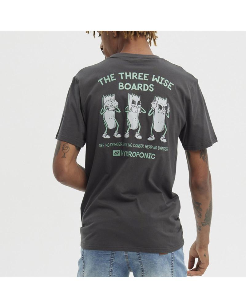 HYDROPONIC CAMISETA WISE BOARD SS ANTRACITA CHARCOAL