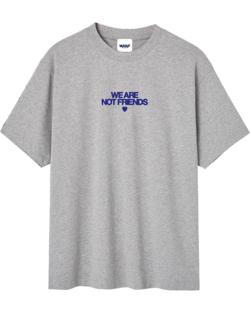 WE ARE NOT FRIENDS T-SHIRT BOLD LOVE GREY