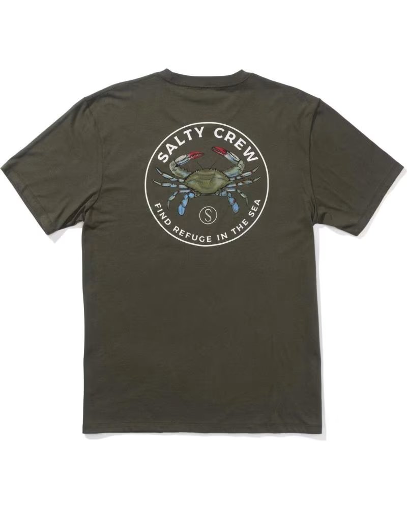 SALTY CREW CAMISETA BLUE CRABBER PREMIUM S-S TEE DUSTY OLIVE