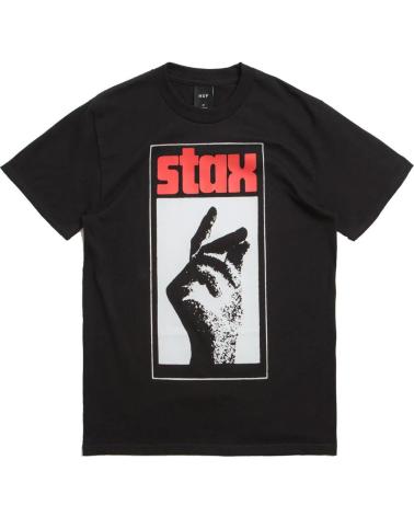 MAGLIETTA HUF STAX SNAP TEE NERA
