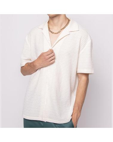 KAOTIKO CROCHET SHIRT IN IVORY