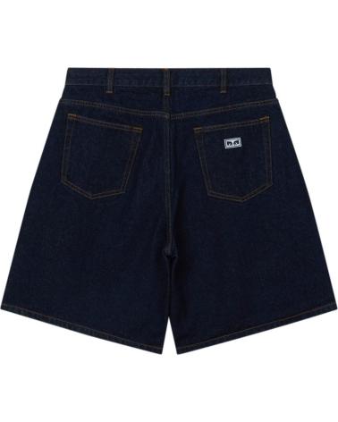 OBEY BIGWIG BAGGY DENIM RINSE WEITE JEANS-SHORTS