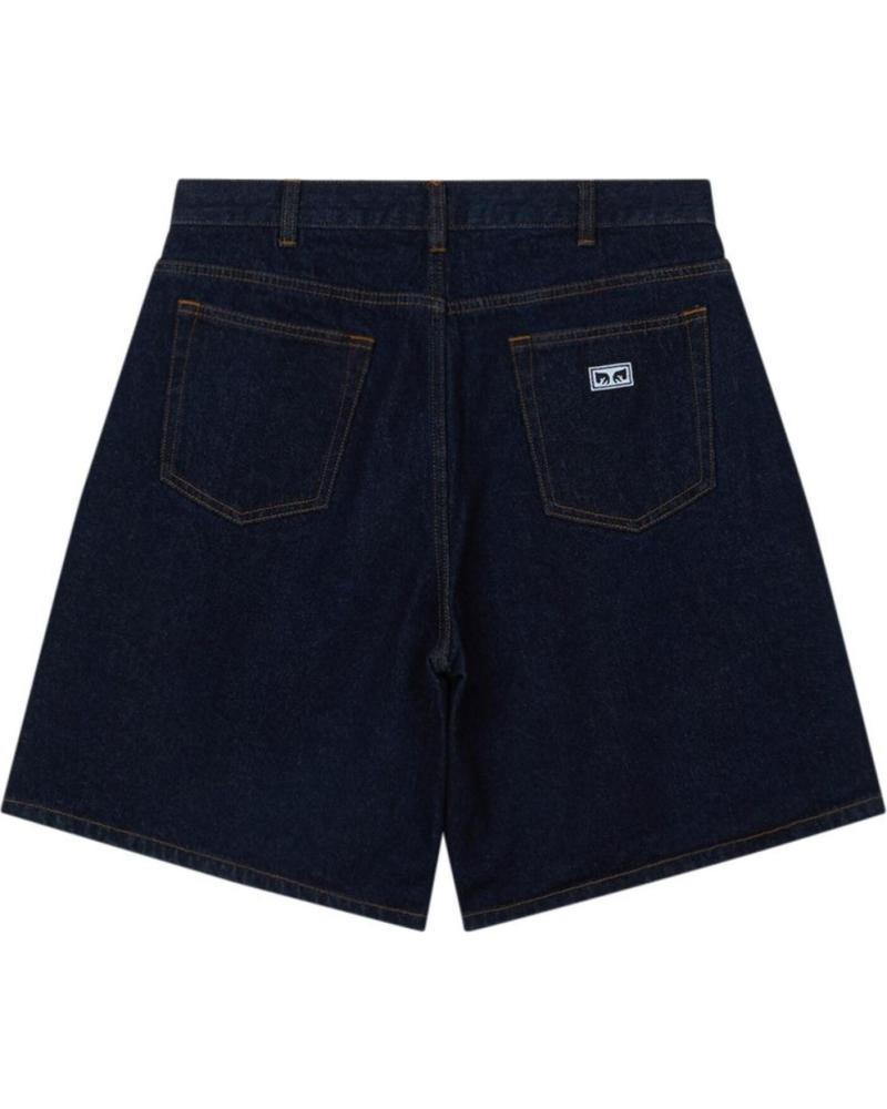 PANTALÓN CORTO VAQUERO ANCHO OBEY BIGWIG BAGGY DENIM RINSE