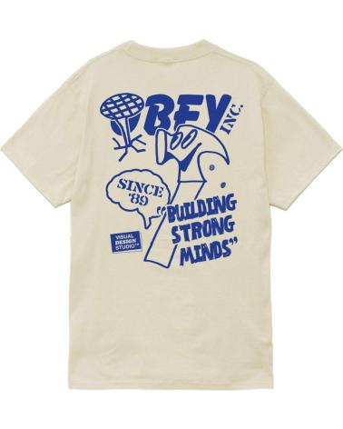 T-SHIRT OBEY 'BUILDING STRONG MINDS' - COR CREME