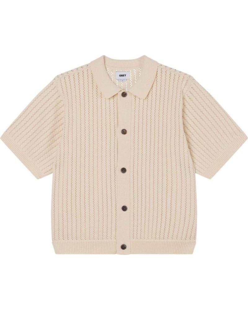 CHEMISE OBEY DEZ SWEATER SHIRT - COULEUR ÉCRU