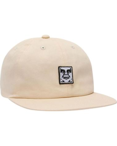 CASQUETTE OBEY 6 PANEL ICON PATCH STRAPBACK UNBLEACHED