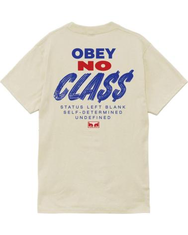 T-SHIRT OBEY CLASS DROPOUT COLORE CREAM