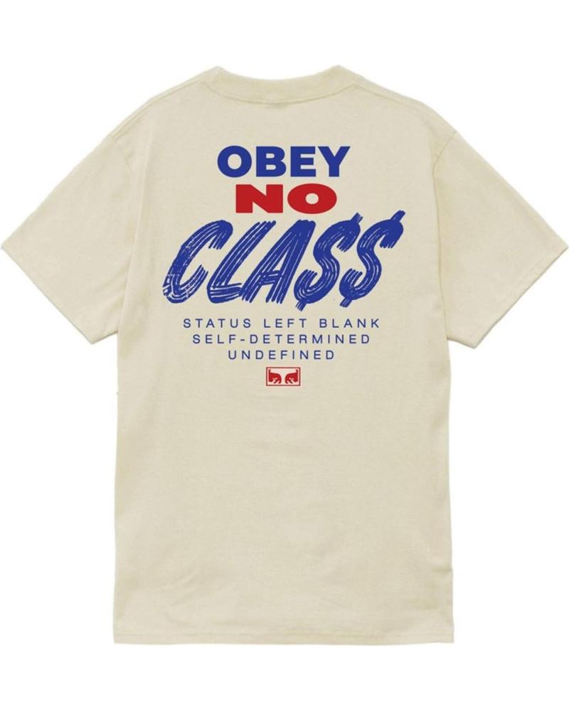 T-SHIRT OBEY CLASS DROPOUT COLORE CREAM