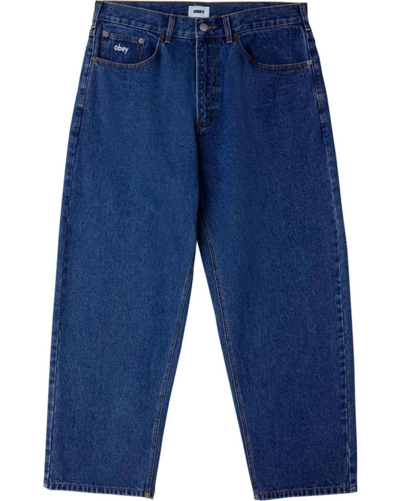JEANS LARGHI OBEY BIGWIG BAGGY DENIM RINSE INDIGO