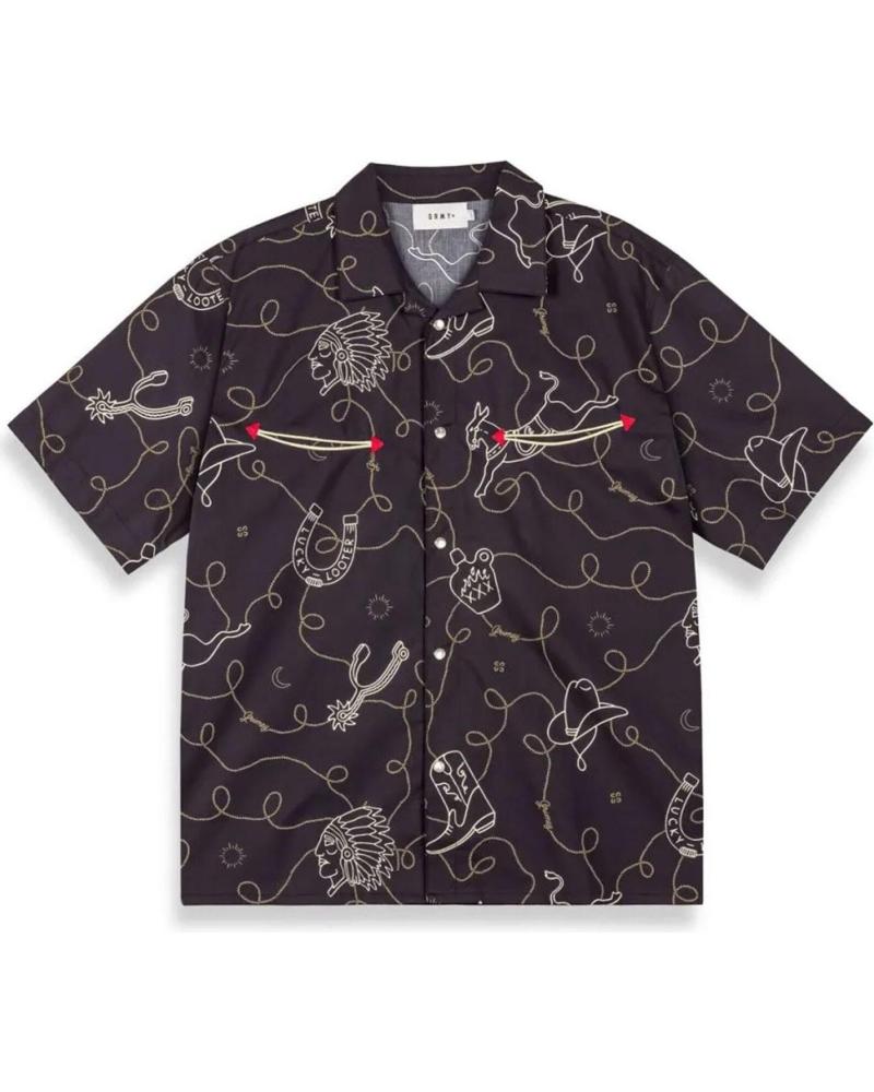 CHEMISE GRIMEY LONE HAND BUTTON UP NOIRE