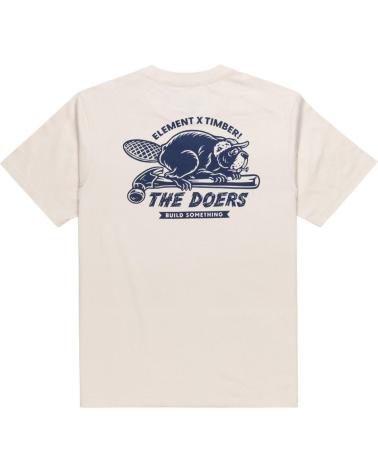 T-SHIRT ELEMENT TIMBER BUILDER SS BEIGE AVEC GRAPHIQUE AU DOS