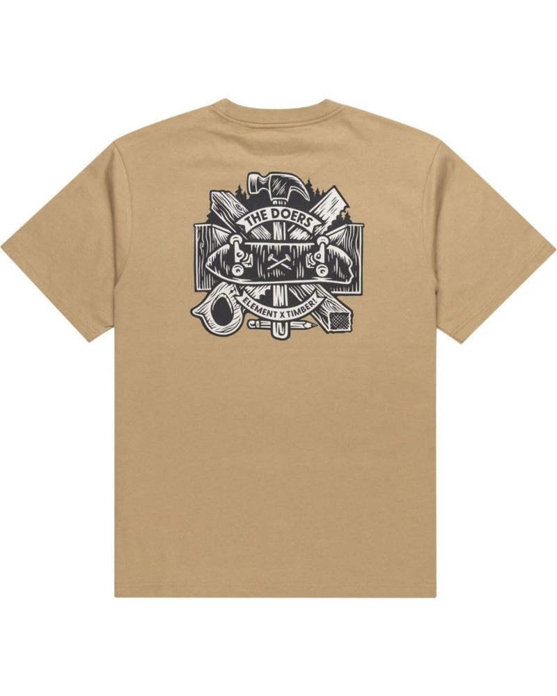 T-SHIRT ELEMENT TIMBER SUPPLY SS KAKI AVEC GRAPHIQUE AU DOS