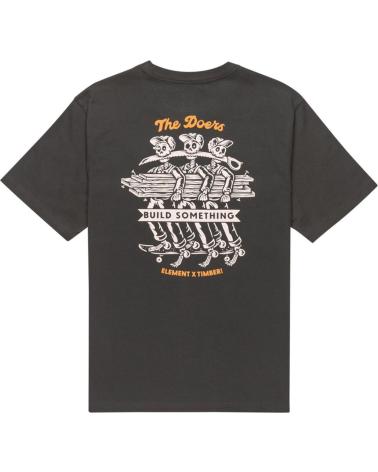T-SHIRT ELEMENT TIMBER SKELETON GANG SS NOIR AVEC GRAPHIQUE AU DOS