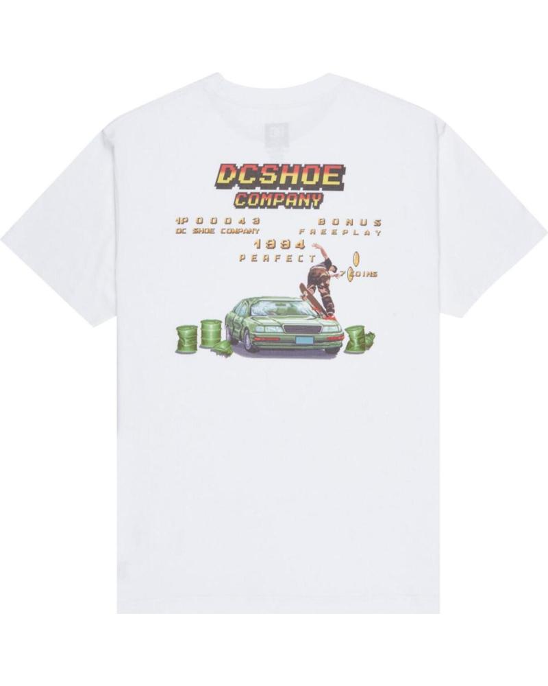 DC SHOES T-SHIRT TWO BITS HSS BLANC
