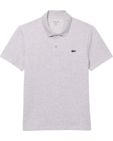 POLO LACOSTE IN COTONE VESTIBILITÀ REGOLARE SILVER CHINE