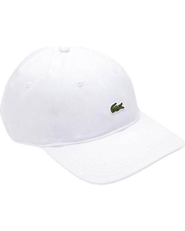LACOSTE BERRETTO IN TWILL DI COTONE BIANCO