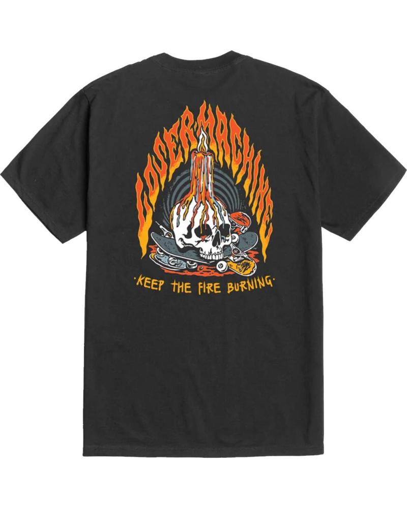 LOSER MACHINE CAMISETA ON FIRE ST TEE BLACK