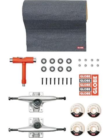 KIT ASSALI GLOBE EVERYTHING BUT THE DECK RAW FINISH 5.25 - 5.5 PER SKATEBOARD