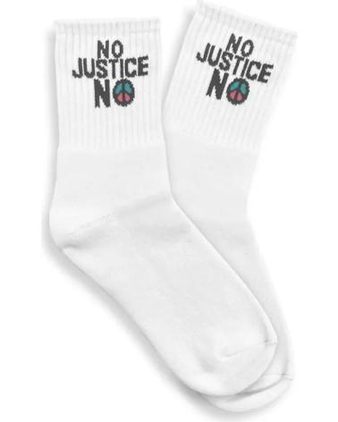 GRIMEY CALCETINES PEACE WITHIN NO JUSTICE NO SOCKS OFF WHITE