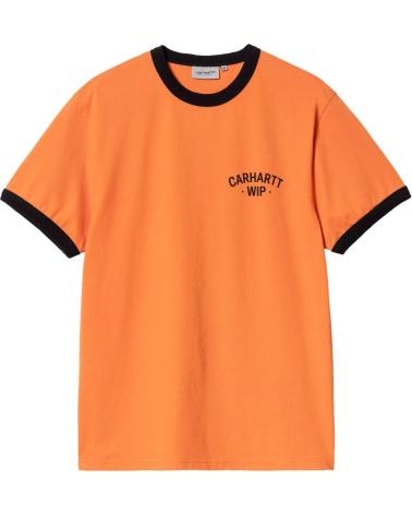 CARHARTT CAMISETA S-S 89 RINGER T-SHIRT PUMPKIN-BLACK HEAVY ENZYME WA