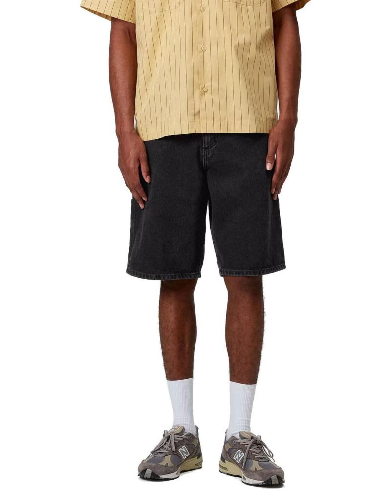 CARHARTT SINGLE KNEE SHORTS BLACK GARMENT DYED