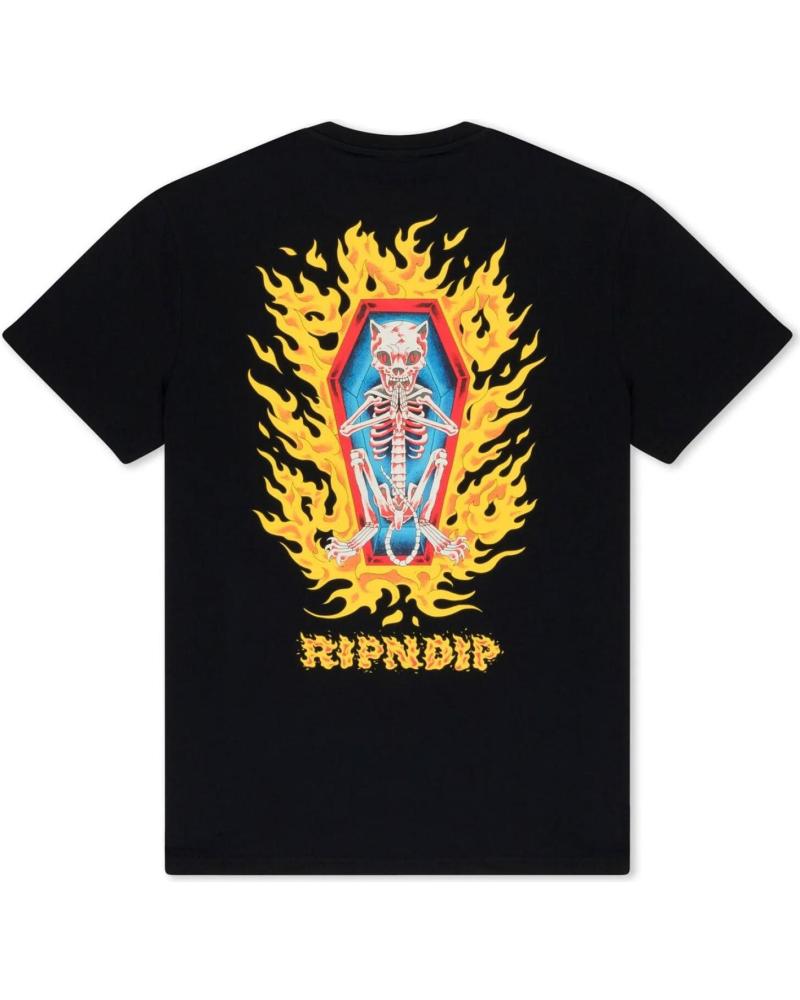 RIPNDIP CAMISETA BURN IN HECK TEE BLACK