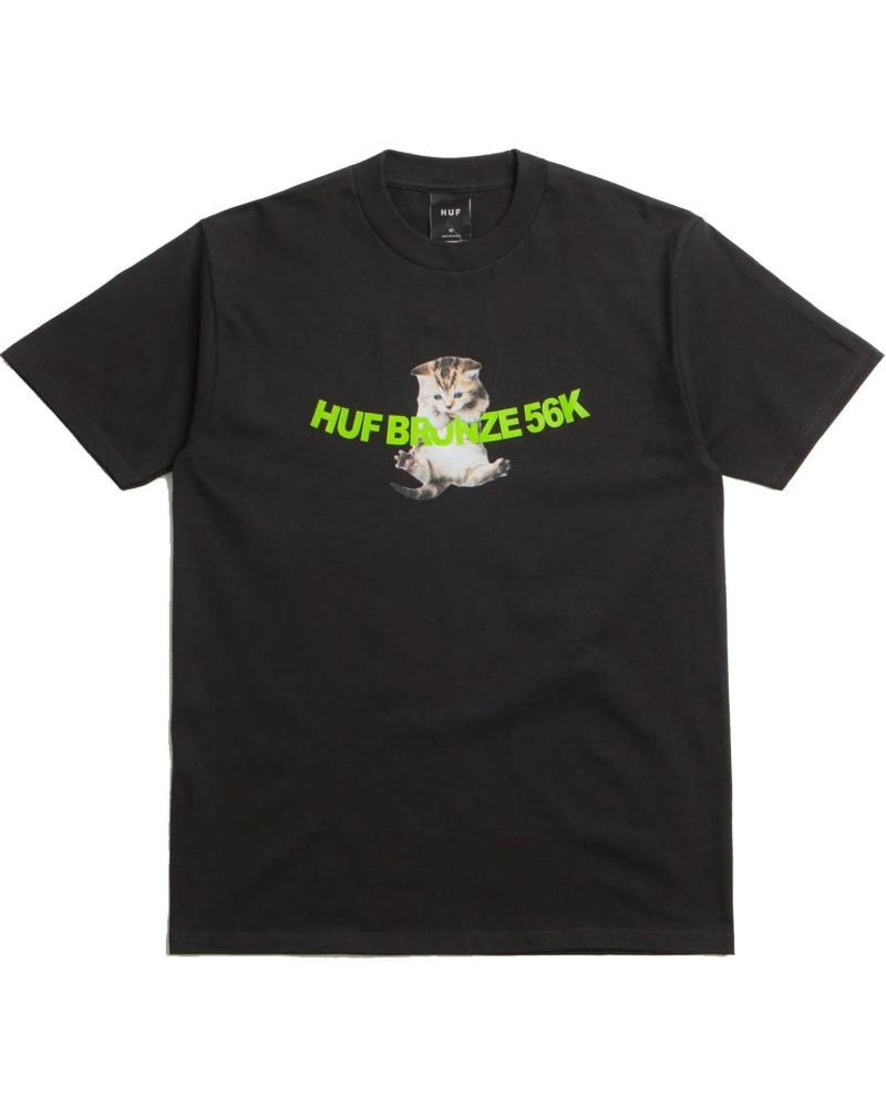 HUF CAMISETA HANG IN THERE TEE BLACK