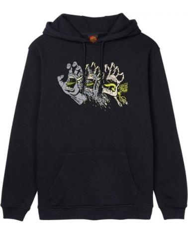 SANTA CRUZ SUDADERA EVOLVED HAND FRONT HOOD BLACK