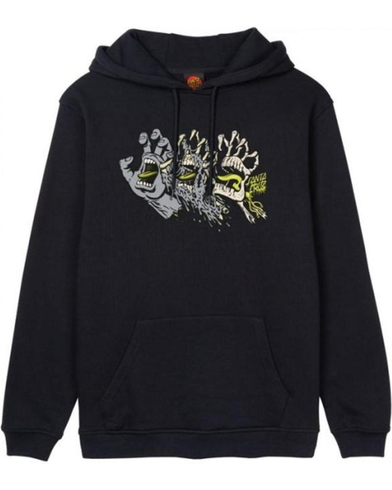 SANTA CRUZ SUDADERA EVOLVED HAND FRONT HOOD BLACK