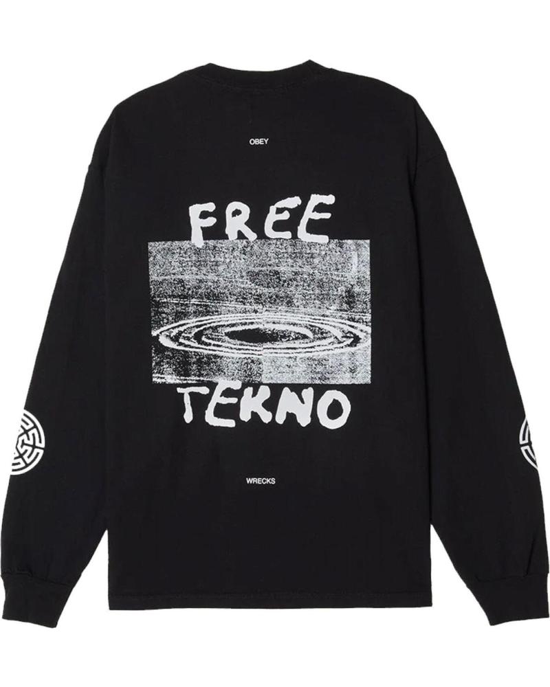 OBEY CAMISETA COLABORACION FREE TEKNO HEAVYWEIGHT MANGA LARGA BLA