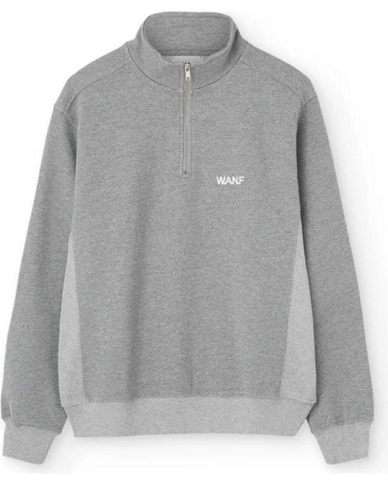 SWEAT-SHIRT DEMI-ZIP GRIS WE ARE NOT FRIENDS FATHER LIKE
