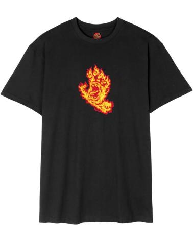 SANTA CRUZ CAMISETA FLAME HAND T-SHIRT NEGRO BLACK