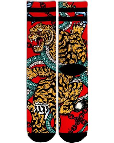 CALZINI AMERICAN SOCKS TIGER SNAKE ROSSI NERI NEGRO
