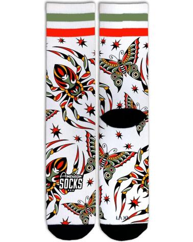 AMERICAN SOCKS SIGNATURE VENOM MID HIGH SOCKEN WEISS BLANCO