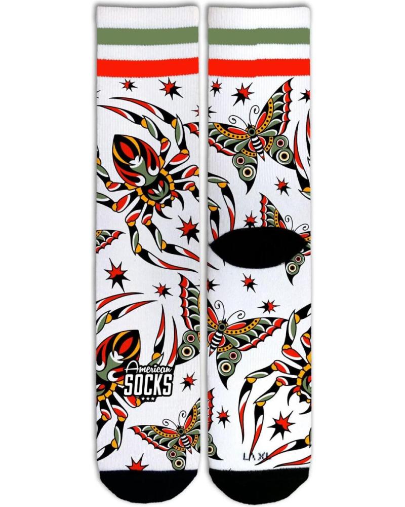 AMERICAN SOCKS SIGNATURE VENOM MID HIGH SOCKEN WEISS BLANCO