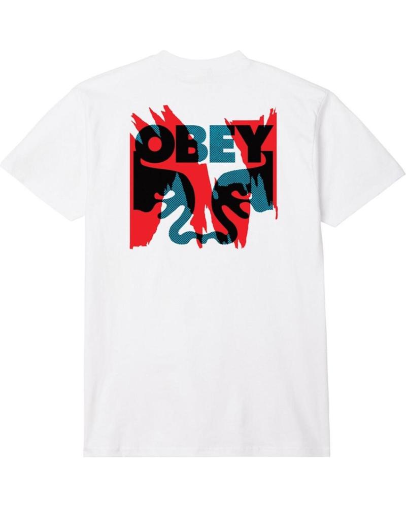 OBEY CAMISETA TORN POSTERS ICON WHITE